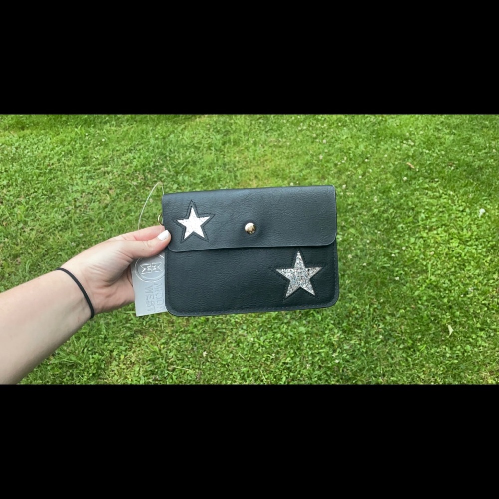 Black Moda West Handbag with Crossbody Bag Strap